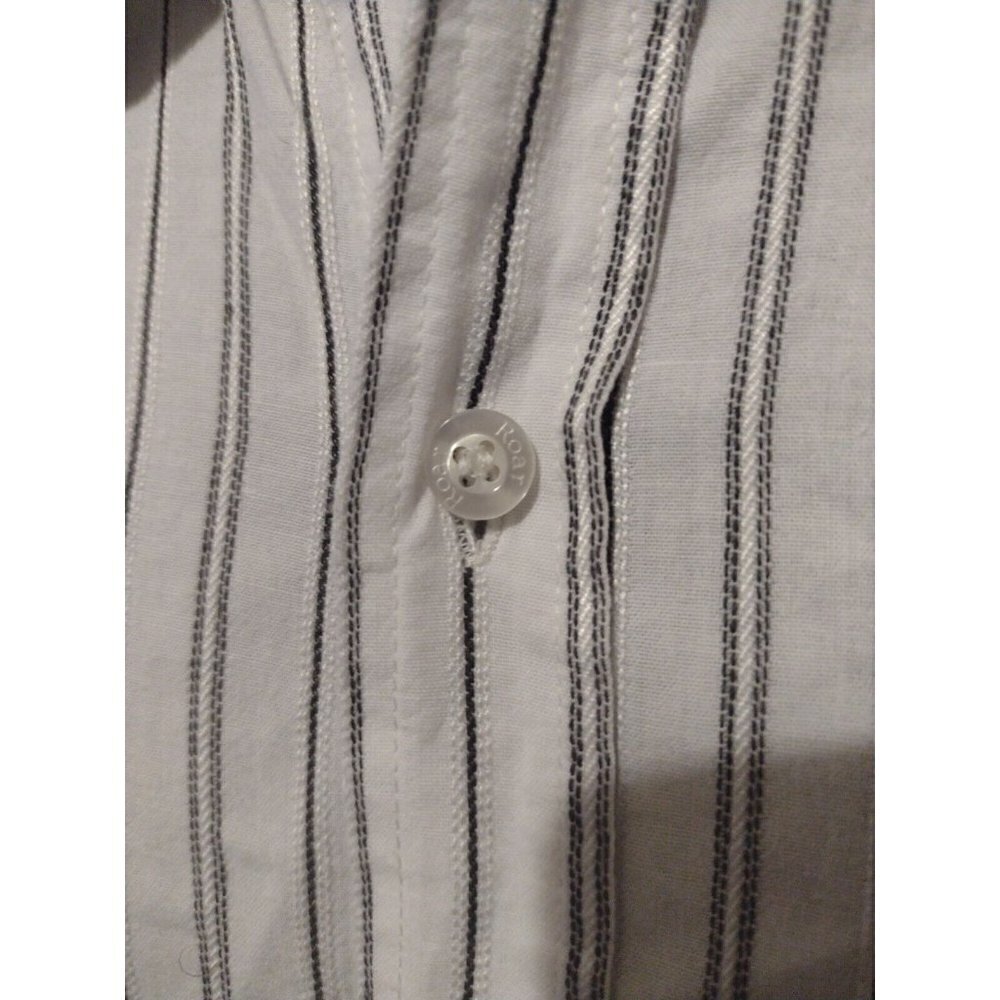 ROAR Buckle Enough Excuses Embroidered White Long Sleeve Button Shirt Men's XL - Picture 11 of 12